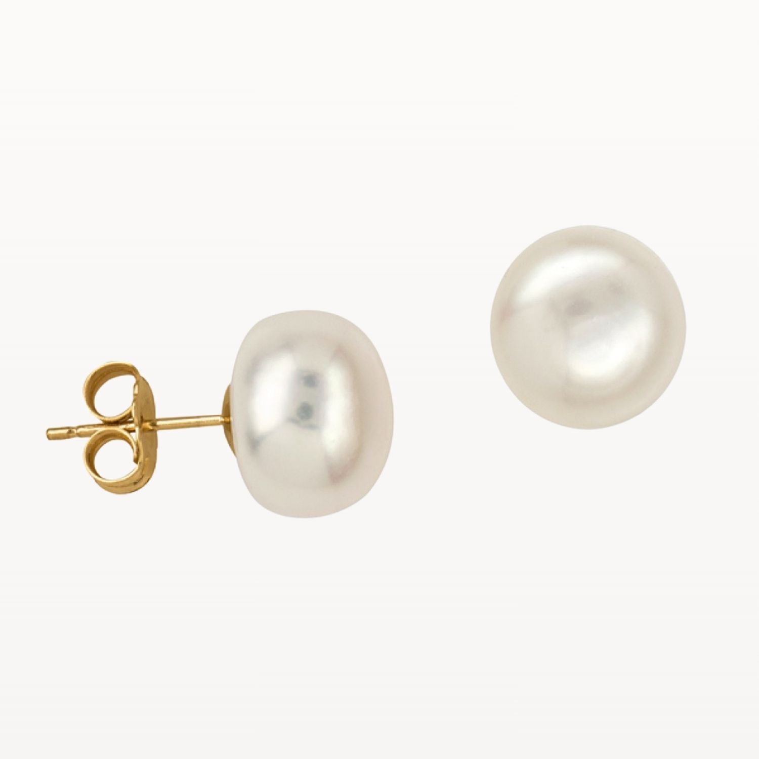 Freshwater Cultured Button Pearl Studs