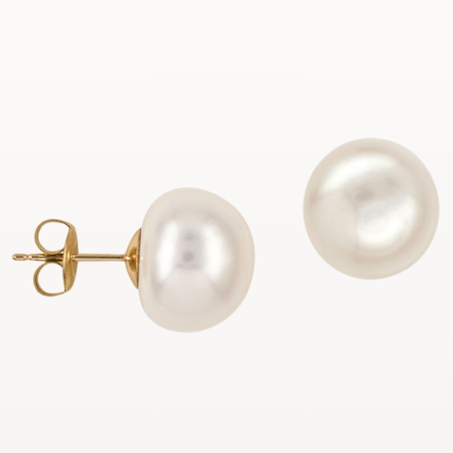 Freshwater Cultured Button Pearl Studs