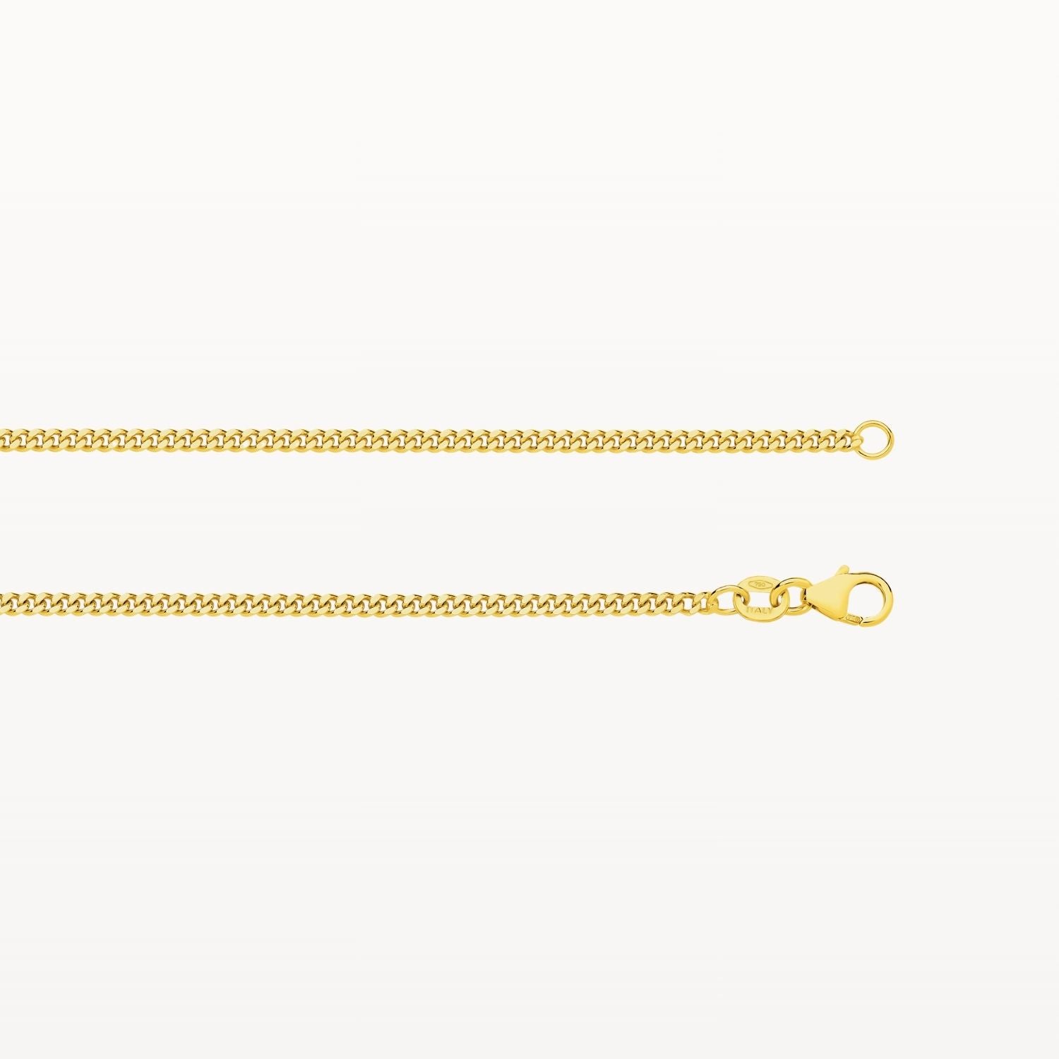 Yellow Gold Diamond Cut Curb Chain