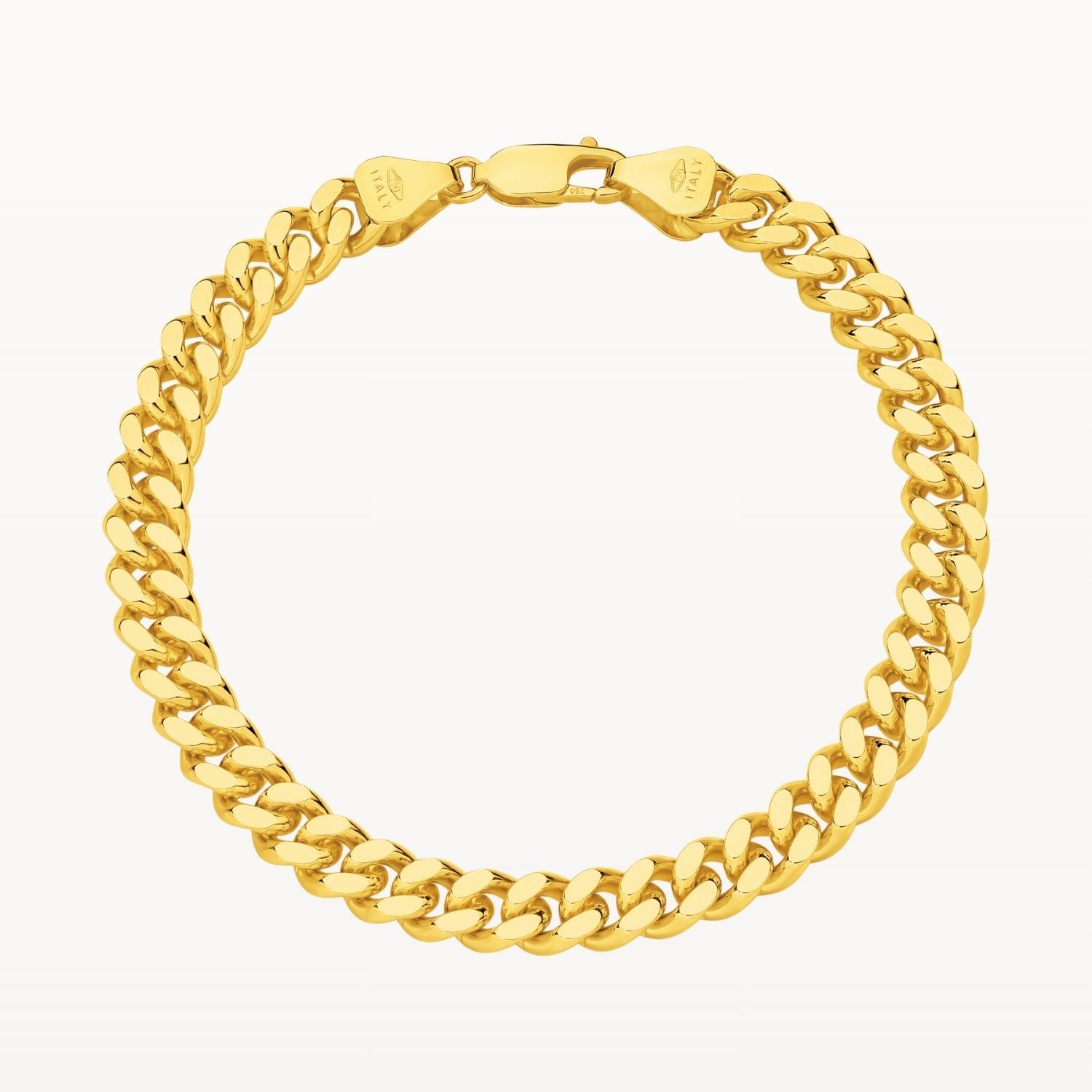 Italian Diamond Cut Curb Bracelet