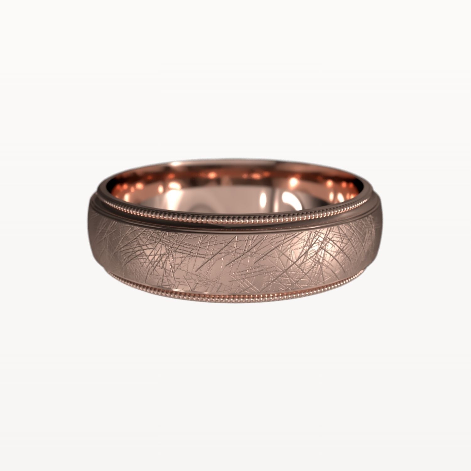Ice Matte Milgrain Edged Band