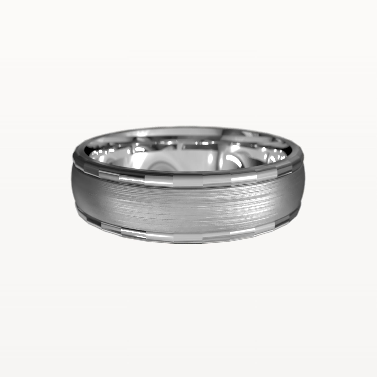 Facet Polished Edge Centre-Brushed Band