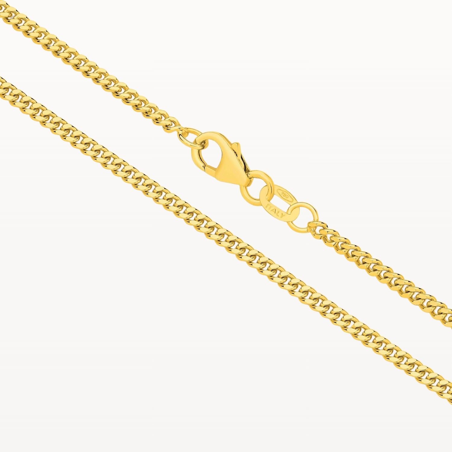 Yellow Gold Diamond Cut Curb Chain