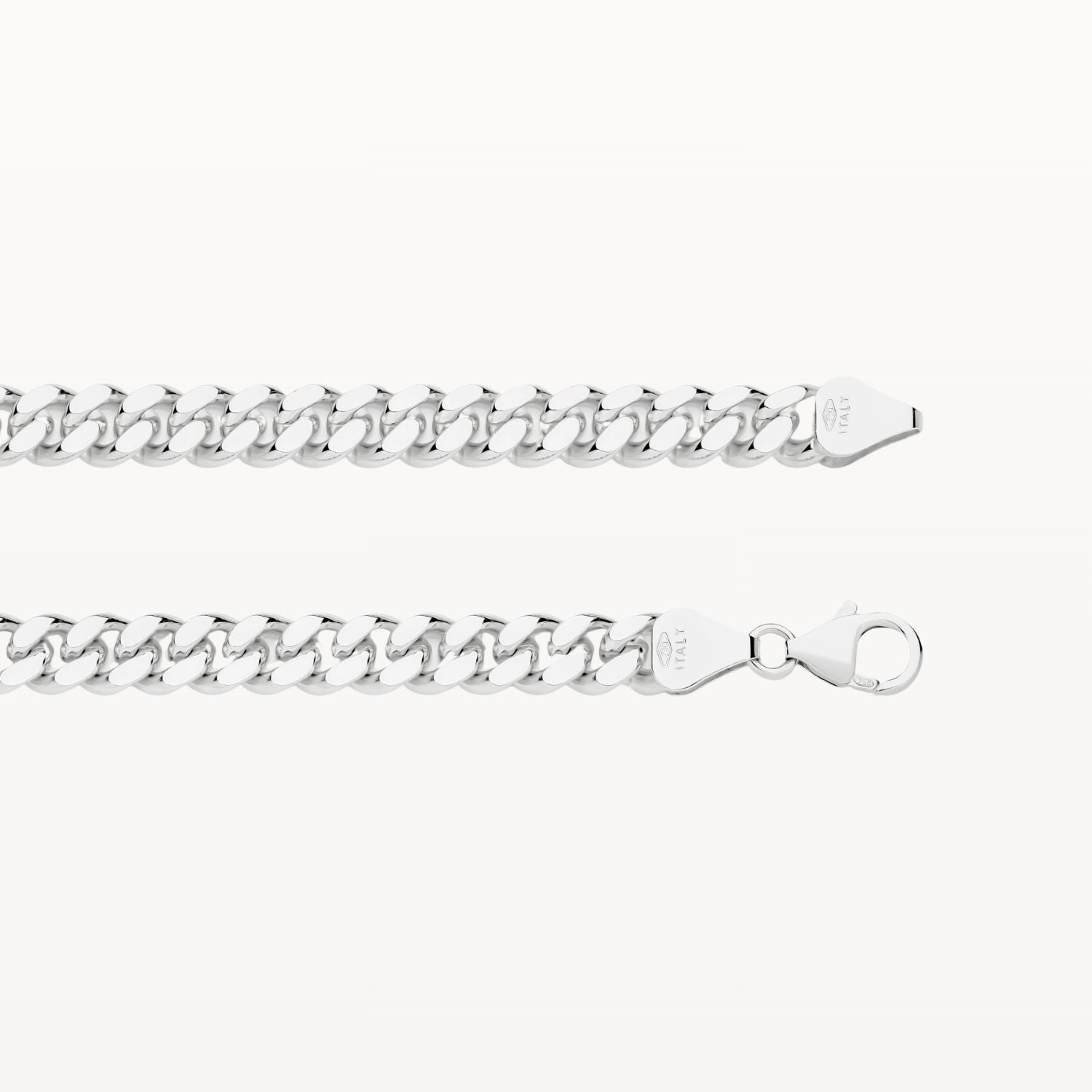 White Gold Diamond Cut Curb Chain