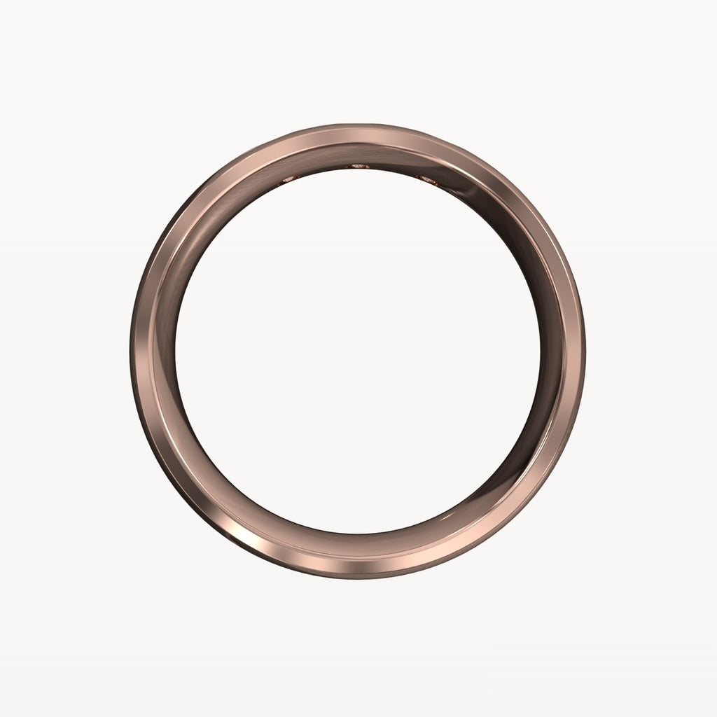 Half Round Trio Flush Set Diamond Band