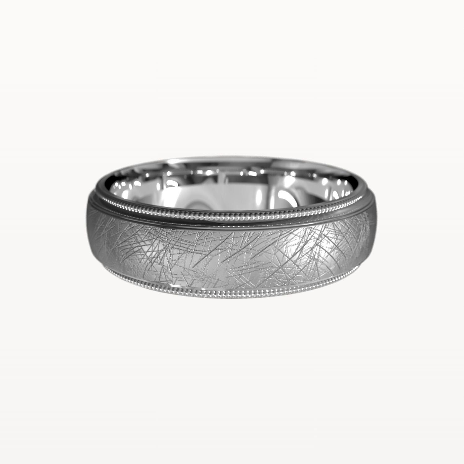 Ice Matte Milgrain Edged Band