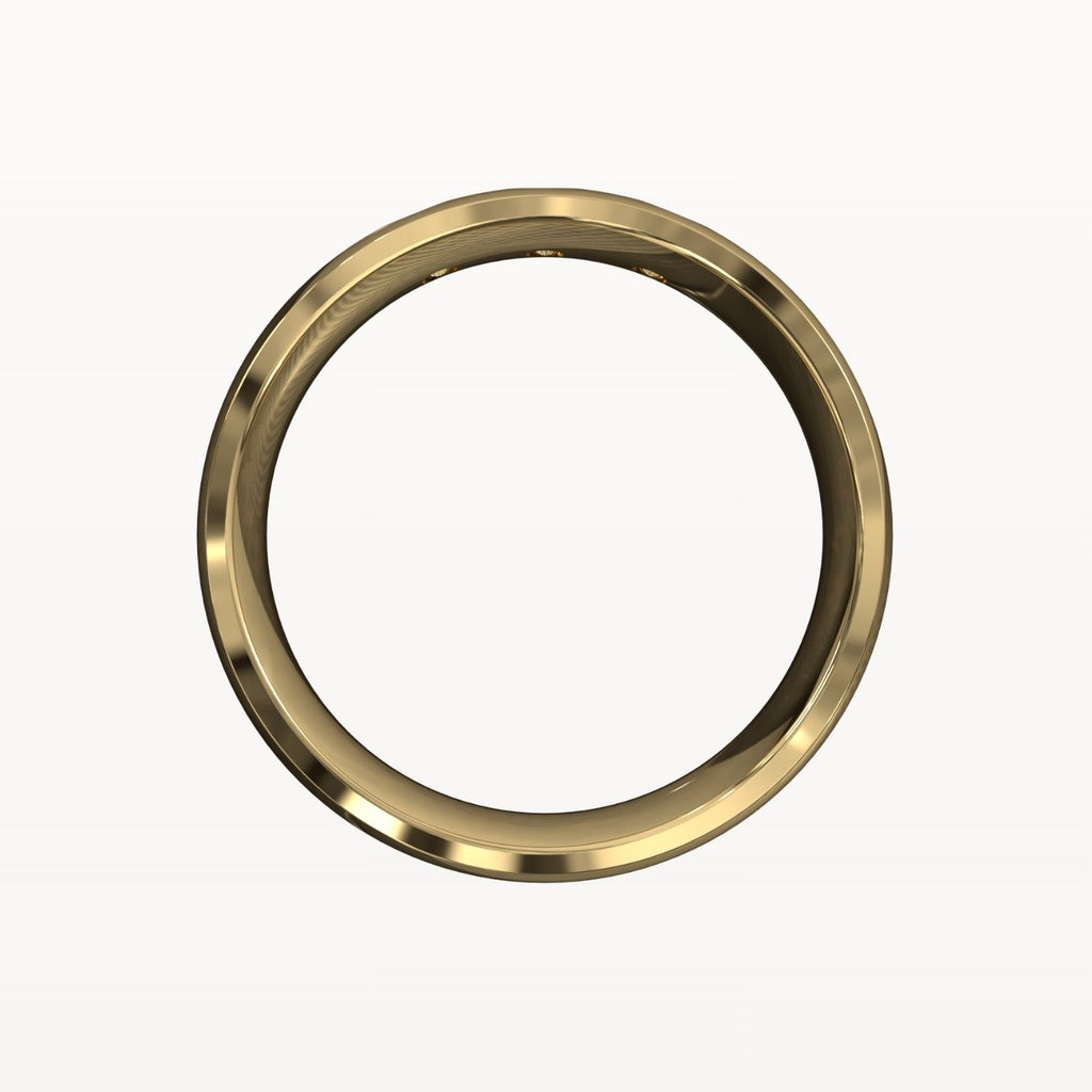 Half Round Trio Flush Set Diamond Band